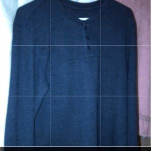 FADED GLORY  MEN’s 42/44 thermal waffle NAVY BLUE nice dark navy blue